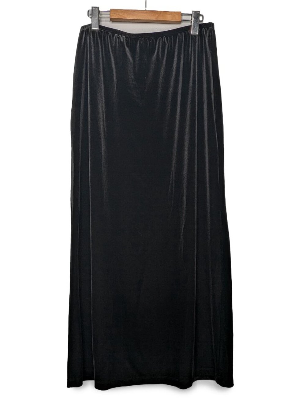 Vintage Clio Skirt Black Velvet Maxi Whimsigoth Fairy Grunge 90s Y2K Size Large - Picture 10 of 10